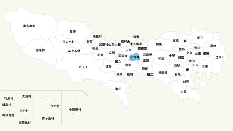 小金井市位置_東京